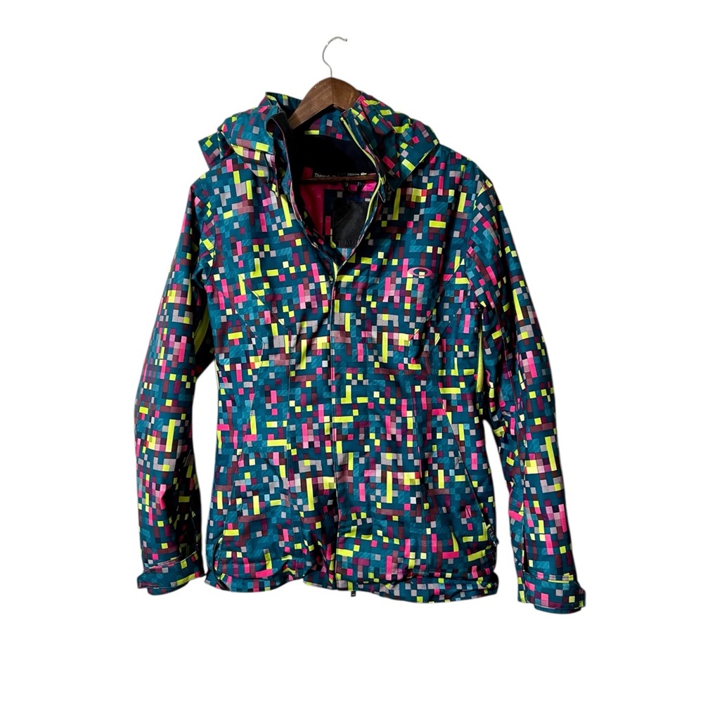 Oakley Colorful Pixel Pattern Ski/Snowboard Jacket Medium